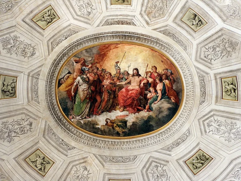 1792-Pasquale Saviotti - Convito degli dei - Imola, palazzo Tozzoni, appartamento impero